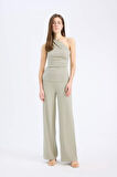 Slim Fit Dar Kesim Fitilli Kaşkorse Basic Düz Pantolon