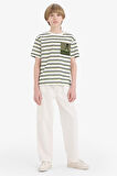 DeFacto Erkek Çocuk Bisiklet Yaka Çizgili Cep Detaylı Kısa Kollu Tişört E0965A825SMER77