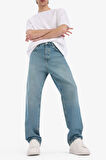 DeFacto Baggy Fit Geniş Kalıp Normal Bel Geniş Paça Pamuklu Soluk Efektli Jean Pantolon D7279AX25SPNM29
