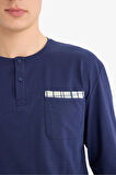DeFacto Regular Fit Pijama Takımı Uzun Kollu Üst Kareli Uzun Alt E0508AX25SPNV31