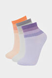 DeFacto Kız Çocuk Rahat Lastikli 3'lü Pamuklu Uzun Çorap E6264A8NSKR1
