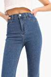 Jegging Yüksek Bel Bilek Boy Dar Paça Basic Düz Jean Pantolon