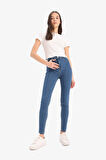 Jegging Yüksek Bel Bilek Boy Dar Paça Basic Düz Jean Pantolon