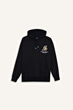 DeFactoFit NBA Los Angeles Lakers Oversize Geniş Kalıp Kapüşonlu Kalın Sweatshirt D8489AX25SPBK81