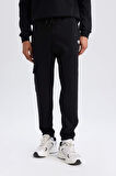 DeFactoFit NBA Brooklyn Nets Jogger Eşofman Altı Standart Fit Cepli Skuba Dalgıç Kumaş Beli Bağcıklı Lastikli Paça D8677AX25SPBK81
