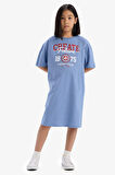 DeFacto Kız Çocuk Oversize Geniş Kalıp Baskılı Kısa Kollu Elbise E5805A825HSBE418
