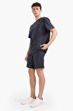 DeFacto %100 Pamuk Relax Fit Twill Dokulu Cepli Şort E2590AX25SMAR214