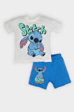 DeFacto Erkek Bebek Disney Lilo & Stitch 2'li Takım Kısa Kollu Tişört Beli Lastikli Şort E7145A525SMER85