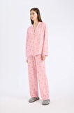 DeFacto Uzun Boy Dokuma Pijama Altı-Fall in Love E5773AX25SPPN99