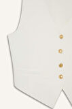 DeFacto Crop V Yaka Keten Karışımlı Blazer Yelek C7798AX25SMER105