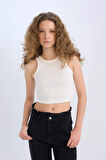 Fitted Halter Yaka Fitilli Kaşkorse Atlet
