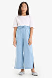 Kız Çocuk Culotte Geniş Paça Jean Pantolon