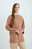 DeFacto Regular Fit Bisiklet Yaka Basic Düz Uzun Kollu Tişört Tunik D4897AX24WNBN299