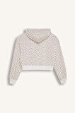 DeFacto Coool Loose Fit Desenli Kalın Fermuarlı Sweatshirt E0105AX24WNWT32