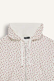 DeFacto Coool Loose Fit Desenli Kalın Fermuarlı Sweatshirt E0105AX24WNWT32