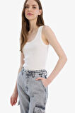 Fitted U Yaka Fitilli Kaşkorse Atlet