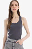 Fitted U Yaka Fitilli Kaşkorse Atlet
