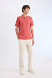 Regular Fit Kısa Kollu Basic Düz Pike Polo Tişört