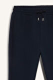 Slim Fit Dar Kesim Beli Bağcıklı Twill Eşofman Altı