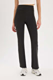 DeFactoFit Flare Fit Sporcu İnce Eşofman Altı İspanyol Paça Standart Boy Basic Düz B3988AX25SPAR231