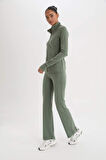 DeFactoFit Flare Fit Sporcu Eşofman Altı İspanyol Paça Standart Boy Basic Düz B3988AX25SPKH458