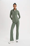 DeFactoFit Flare Fit Sporcu İnce Eşofman Altı İspanyol Paça Standart Boy Basic Düz B3988AX25SPKH458