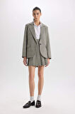 DeFacto Oversize Geniş Kalıp Ceket Yaka Blazer Ceket D9376AX24AUBG577
