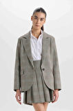 DeFacto Oversize Geniş Kalıp Ceket Yaka Blazer Ceket D9376AX24AUBG577