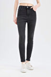 DeFacto Skinny Fit Yüksek Bel Düz Paça Uzun Jean Kar Yıkamalı Pantolon D6601AX25SPNM40