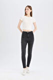 DeFacto Skinny Fit Yüksek Bel Düz Paça Uzun Jean Kar Yıkamalı Pantolon D6601AX25SPNM40