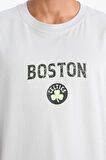 DeFactoFit NBA Boston Celtics Oversize Geniş Kalıp Bisiklet Yaka Sırt Baskılı Kısa Kollu Tişört E0131AX25SPGR91