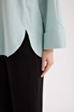 DeFacto Relax Fit Keten Karışımlı Uzun Kollu Tesettür Gömlek Tunik B9835AX25SPGN1113