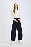 DeFacto Barrel Fit Beli Lastikli Bilek Boy Cepli Yumuşak Jean Pantolon E3873AX25SPNM82