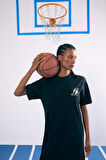 DeFactoFit NBA Los Angeles Lakers Oversize Geniş Kalıp Kısa Kollu Pike Midi Elbise B9962AX25SMBK81