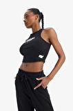 DeFactoFit NBA Miami Heat Crop Top Bisiklet Yaka Fitilli Kaşkorse Sporcu Atlet D8800AX25SPBK81
