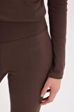 Coool Flare Fit Esnek Belli İspanyol Paça Ribana Pantolon