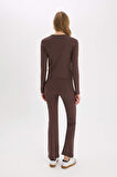Coool Flare Fit Esnek Belli İspanyol Paça Ribana Pantolon