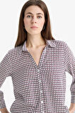 DeFacto Regular Fit Kareli Uzun Kollu Gömlek K6402AZ25SPBR400