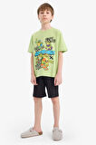 Erkek Çocuk Ninja Turtles-Retro Pijama Takımı Kısa Kollu Üst Şort