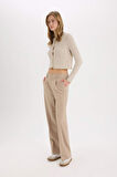 DeFacto Wide Leg Kumaş Pantolon Çift Cepli Normal Bel Standart Boy D5066AX25SPBG644