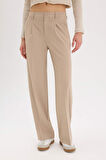 DeFacto Wide Leg Kumaş Pantolon Çift Cepli Normal Bel Standart Boy D5066AX25SPBG644