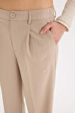 DeFacto Wide Leg Kumaş Pantolon Çift Cepli Normal Bel Standart Boy D5066AX25SPBG644