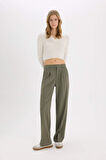 DeFacto Wide Leg Klasik Kumaş Pantolon Pensli Çift Cepli Normal Bel Standart Boy D5066AX25SPKH351