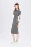 DeFacto Bodycon Vücudu Saran Basıc Fitilli Kaşkorse Midi Elbise E6926AX25SPAR15