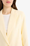 DeFacto x Afra Loose Fit Kruvaze Yaka Düğmeli Blazer Ceket	 Z8276AZ25SPER182