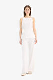 Wide Leg Geniş Paça Basic Düz Pike Pantolon