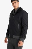 DeFacto Su İtici Slim Fit Dar Kesim Suni Kürklü Yaka Astarlı Fermuarlı Ribanalı Cepli Suni Deri Mont C5633AX25WNBK27