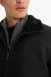 DeFacto Su İtici Slim Fit Dar Kesim Suni Kürklü Yaka Astarlı Fermuarlı Ribanalı Cepli Suni Deri Mont C5633AX25WNBK27