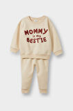 Erkek Bebek 2'li Takım Baskılı Sweatshirt Eşofman Altı