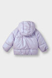 Kız Bebek Kapüşonlu Fermuarlı Çıtçıtlı Şişme Mont